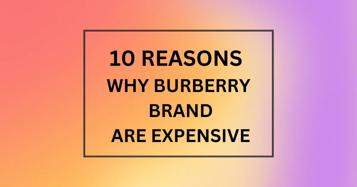 WHY BURBERRY BRAND ARE EXPENSIVE