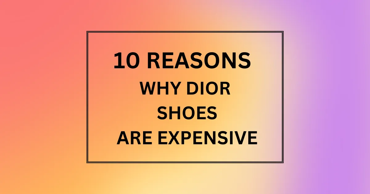 WHY DIOR SHOES ARE EXPENSIVE